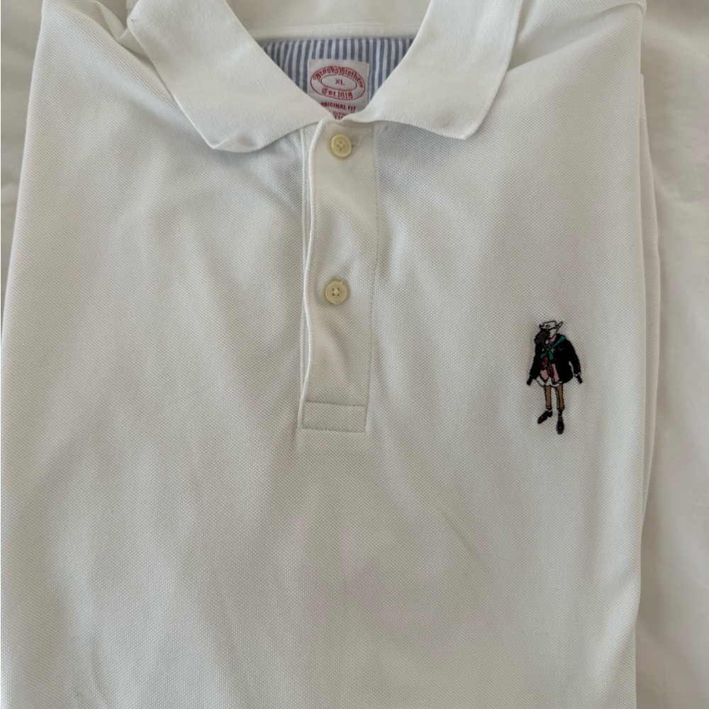 White long sleeve Polo Shirt